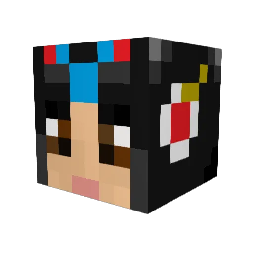 viragors Minecraft avatar head, 3D render