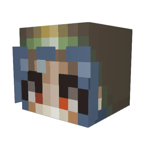 virahjs Minecraft avatar head, 3D render