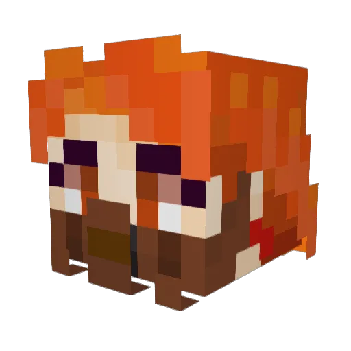 viran_ax Minecraft avatar head, 3D render