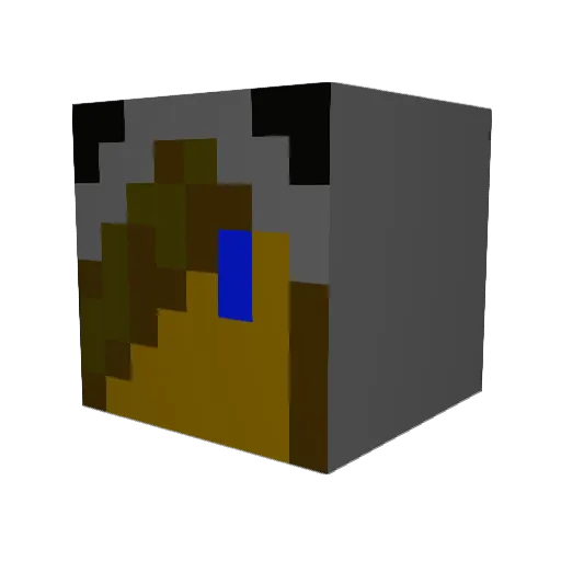 virbole Minecraft avatar head, 3D render