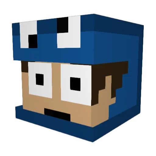 virdiron Minecraft avatar head, 3D render