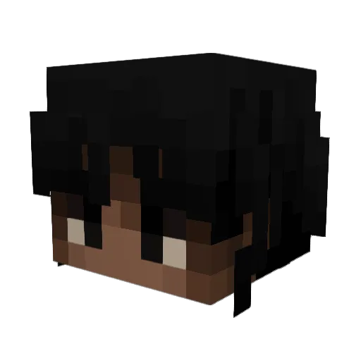 viresce Minecraft avatar head, 3D render