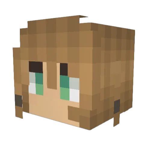virge13 Minecraft avatar head, 3D render