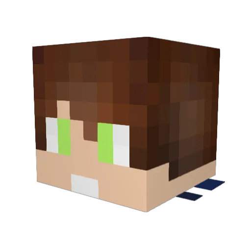 virgilel Minecraft avatar head, 3D render