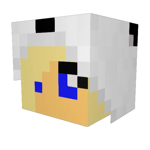 virginie28 Minecraft avatar head, 3D render