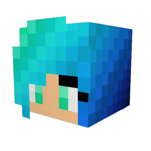virgo69 Minecraft avatar head, 3D render