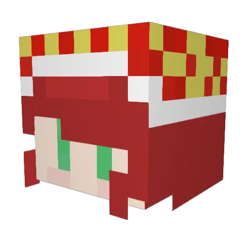 virgosiang Minecraft avatar head, 3D render