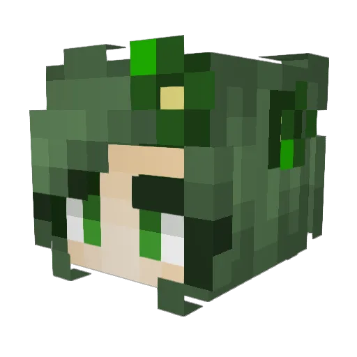viridiarcher Minecraft avatar head, 3D render