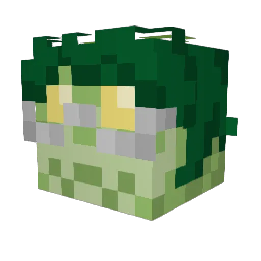 virinocem Minecraft avatar head, 3D render