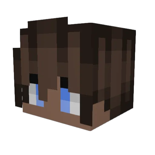 virnu Minecraft avatar head, 3D render