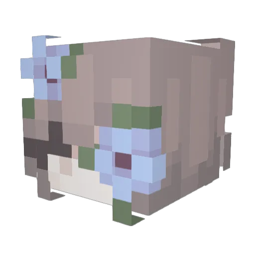 virqor Minecraft avatar head, 3D render