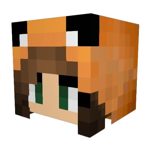 virrig Minecraft avatar head, 3D render
