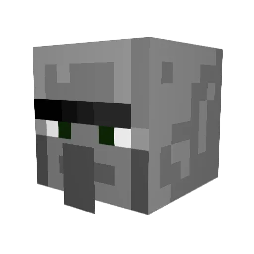 virtualGHG Minecraft avatar head, 3D render
