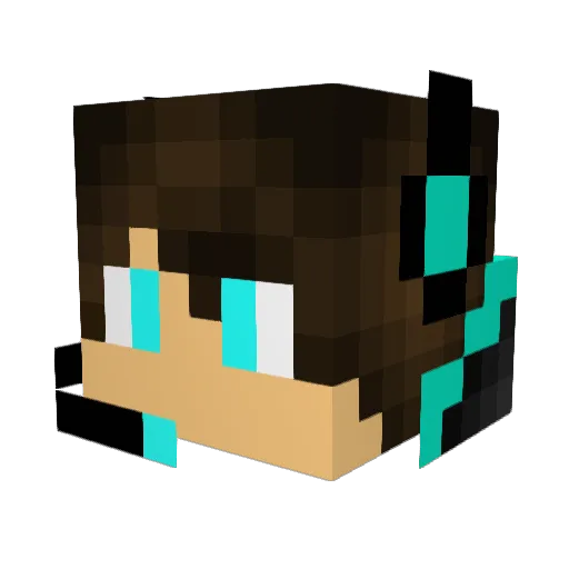 virtual_cat_2000 Minecraft avatar head, 3D render