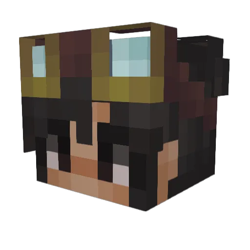 virtuallyjojo Minecraft avatar head, 3D render