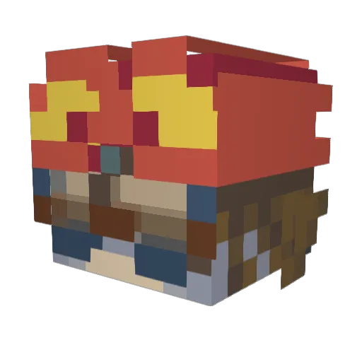 virtualvariable Minecraft avatar head, 3D render