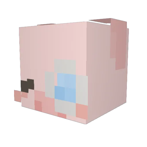 virtueeee Minecraft avatar head, 3D render