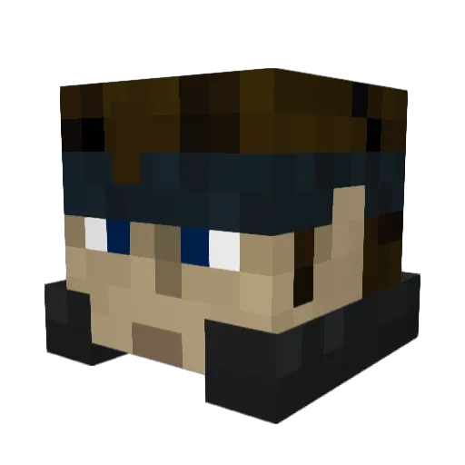 virtuemaster Minecraft avatar head, 3D render