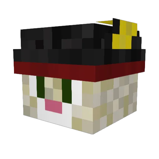 virura Minecraft avatar head, 3D render