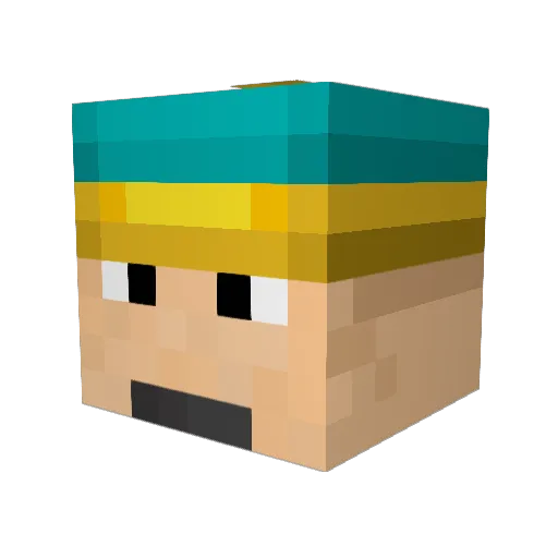 virus90 Minecraft avatar head, 3D render