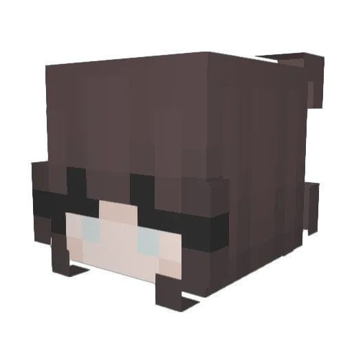 viruwu Minecraft avatar head, 3D render