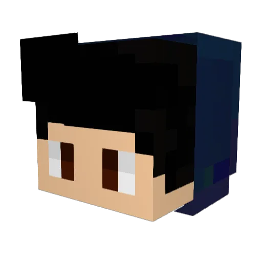 virux3 Minecraft avatar head, 3D render
