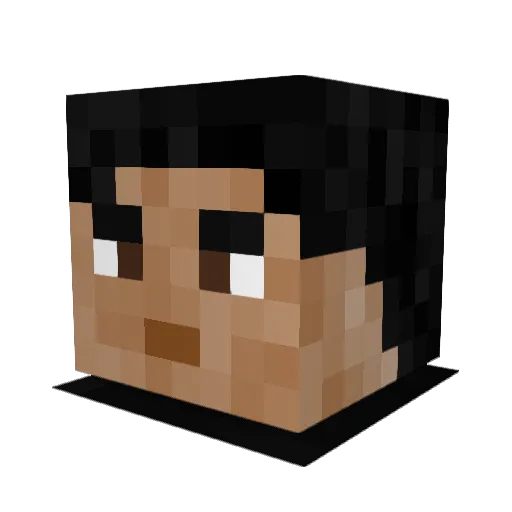 visabtw Minecraft avatar head, 3D render