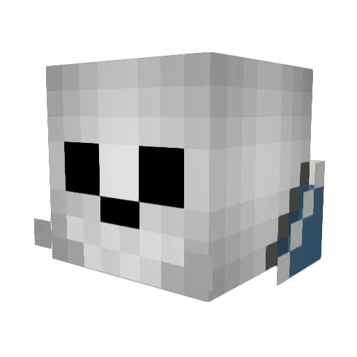 visagedecaca Minecraft avatar head, 3D render