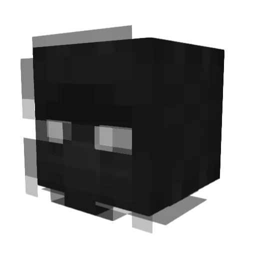 vise_ Minecraft avatar head, 3D render