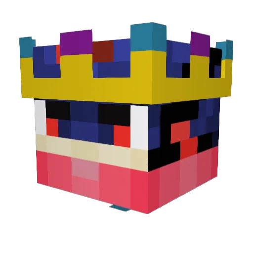 visergutten Minecraft avatar head, 3D render