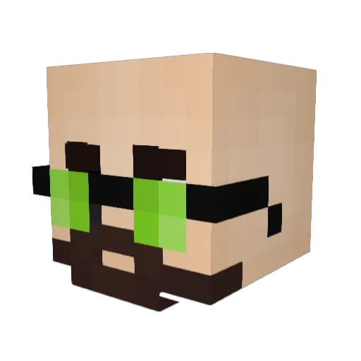 vishxm Minecraft avatar head, 3D render