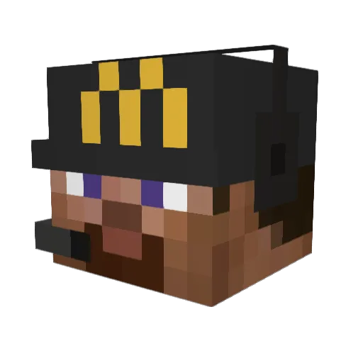 vision20ks Minecraft avatar head, 3D render