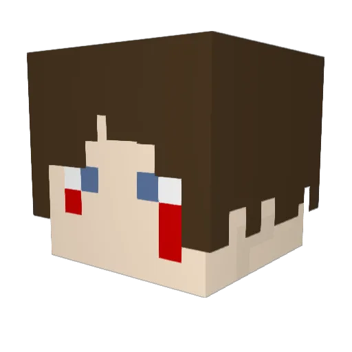 visions_of_u Minecraft avatar head, 3D render