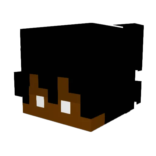visizuzu Minecraft avatar head, 3D render