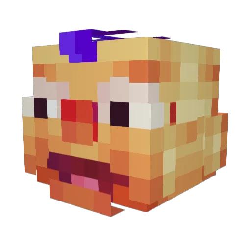 viskhy Minecraft avatar head, 3D render