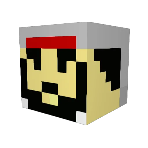 visla1 Minecraft avatar head, 3D render