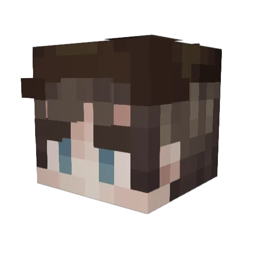 vispric Minecraft avatar head, 3D render