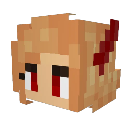 visserfx Minecraft avatar head, 3D render