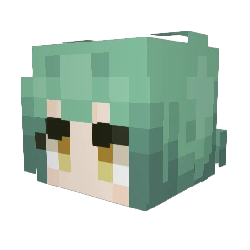 visualionix Minecraft avatar head, 3D render