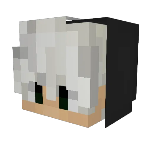 visualized_moe Minecraft avatar head, 3D render