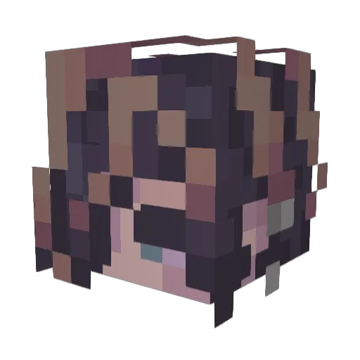 visuallykeiran Minecraft avatar head, 3D render