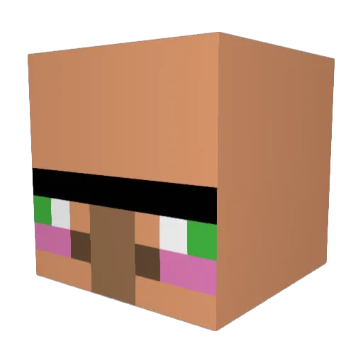 viszlo Minecraft avatar head, 3D render