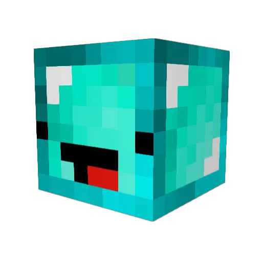 vitafelice Minecraft avatar head, 3D render