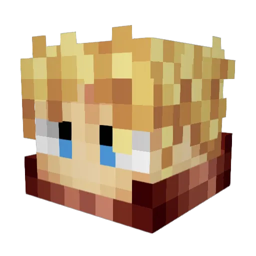 vitale88 Minecraft avatar head, 3D render