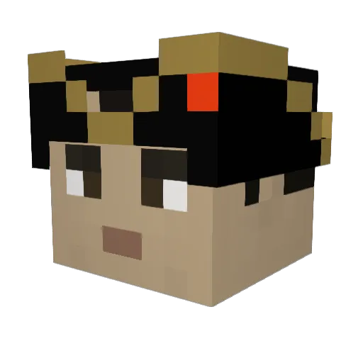 vitalvoltage Minecraft avatar head, 3D render