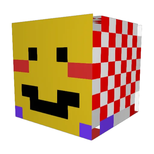 vitamin_Pchan Minecraft avatar head, 3D render