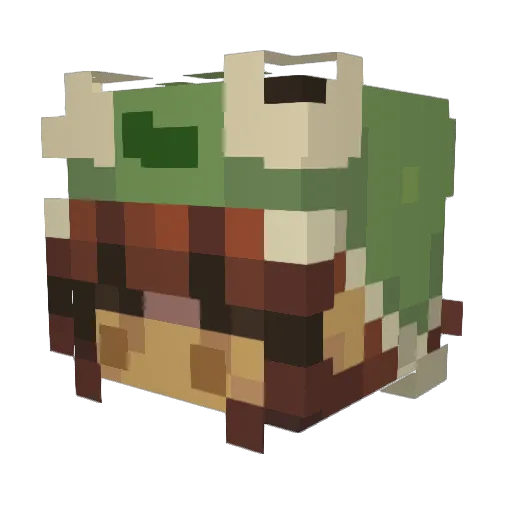 vitaminbe Minecraft avatar head, 3D render