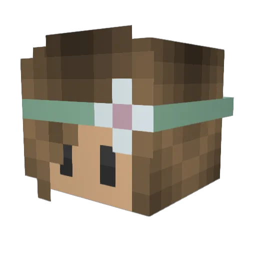 vitamindont Minecraft avatar head, 3D render