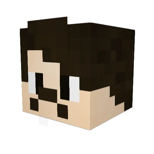 vitent Minecraft avatar head, 3D render