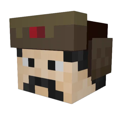 vitey_gg Minecraft avatar head, 3D render